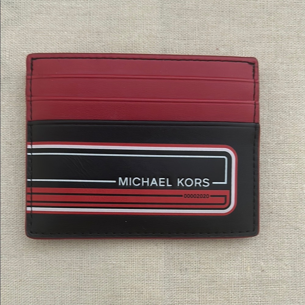 Michael Kors Red and Black Card Holder